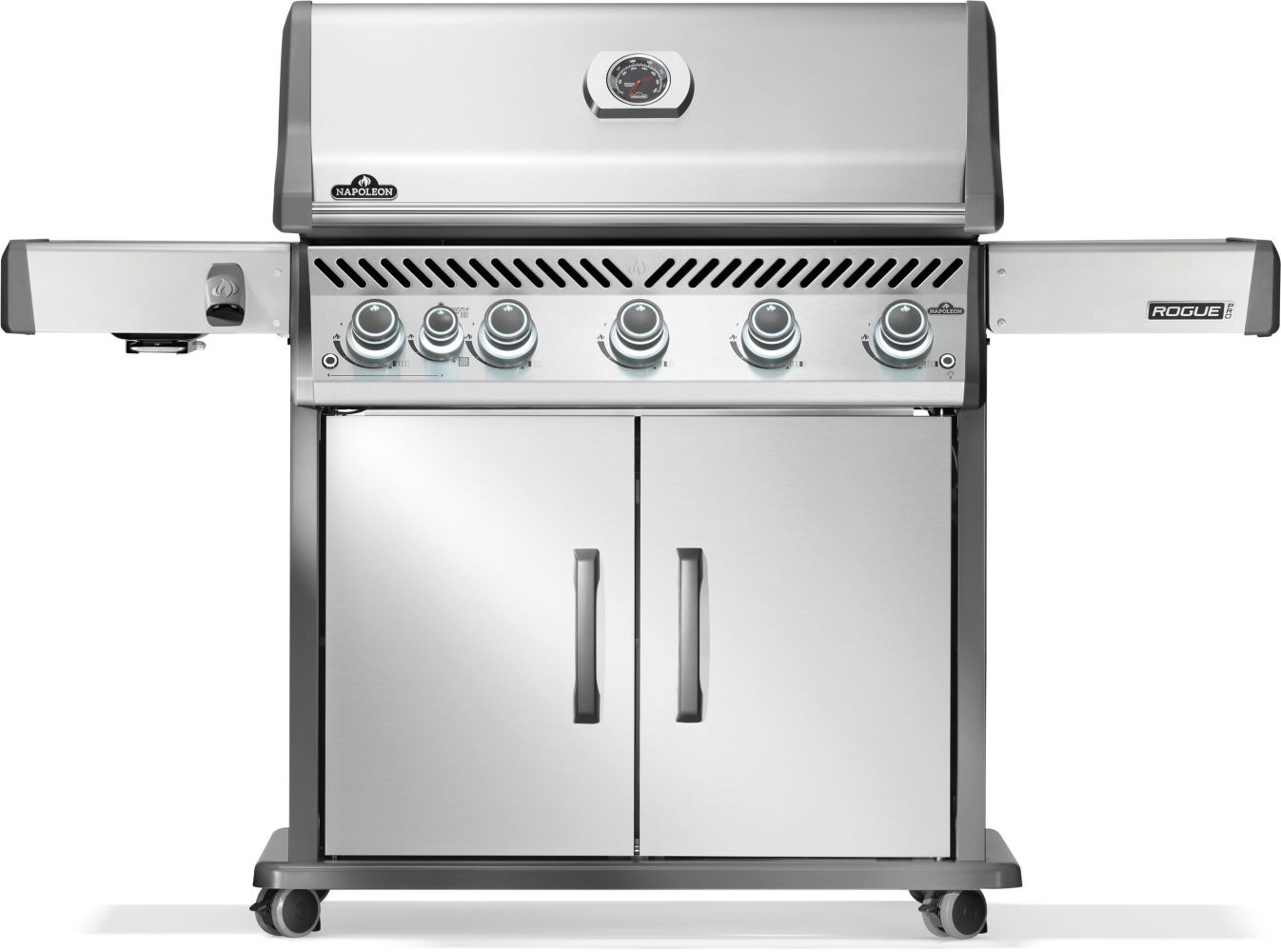 Gril Rogue® PRO 625 au gaz naturel avec brûleur latéral infrarouge, acier inoxydable